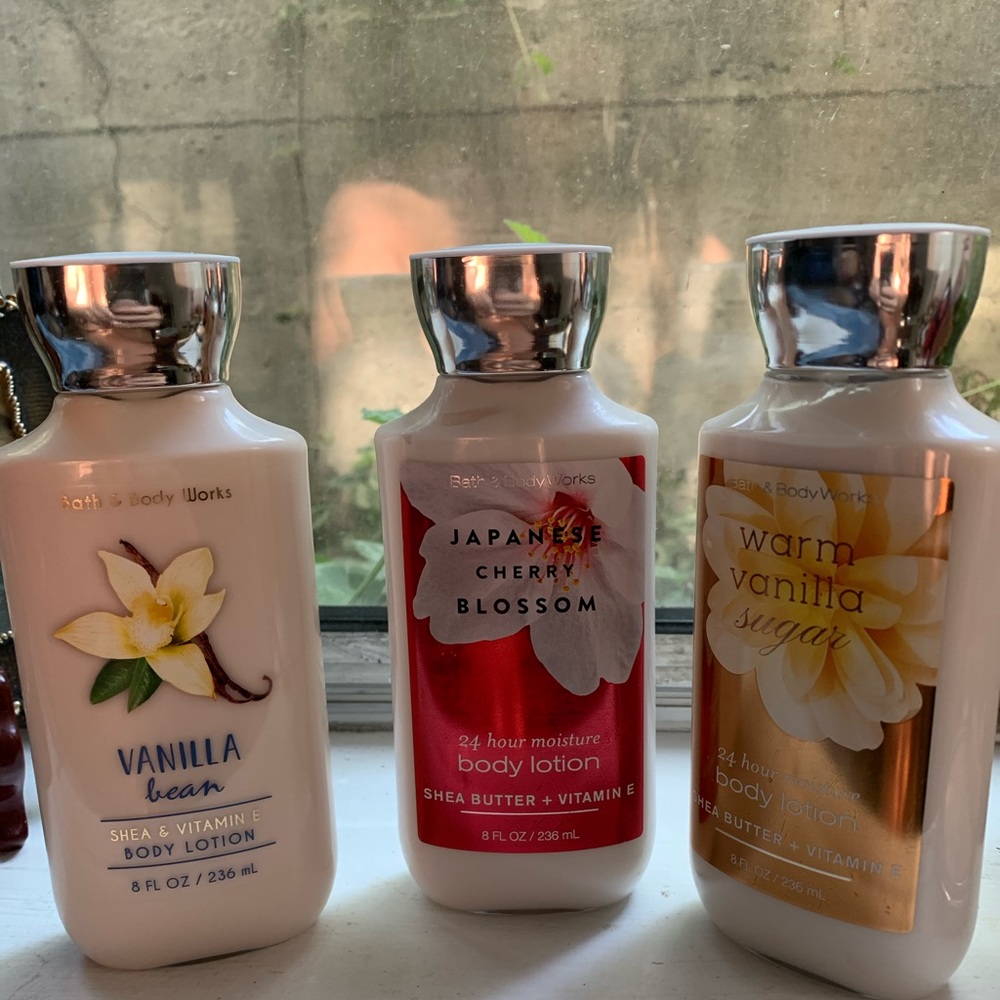 Bath and body works lotion set of 3